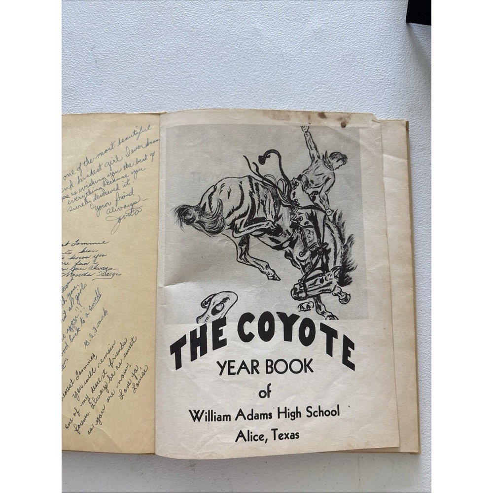 1944-45 Yearbook The Coyote William Adams High School Alice Texas